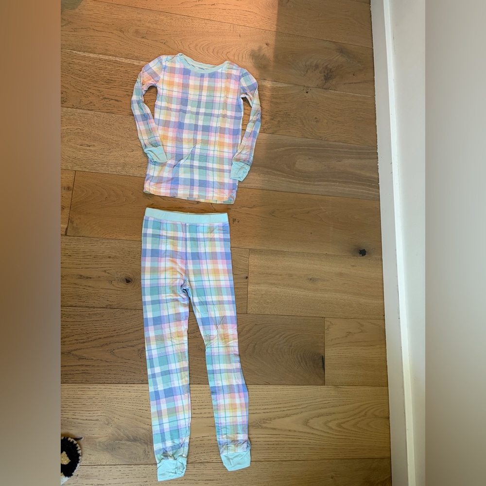 Little Sleepies Pastel Multi Plaid Long Sleeve Pajama Set